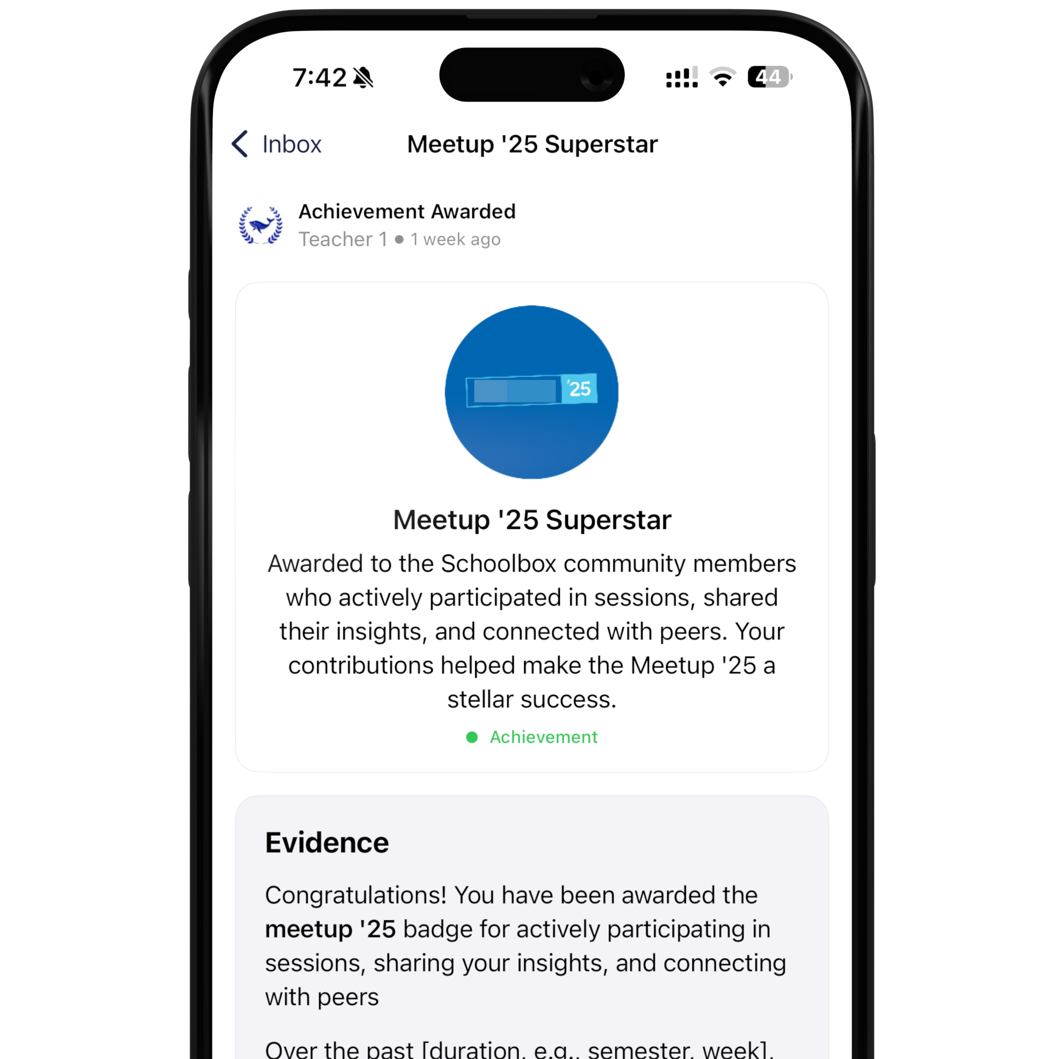 Schoolbox 25.1 features on mobile