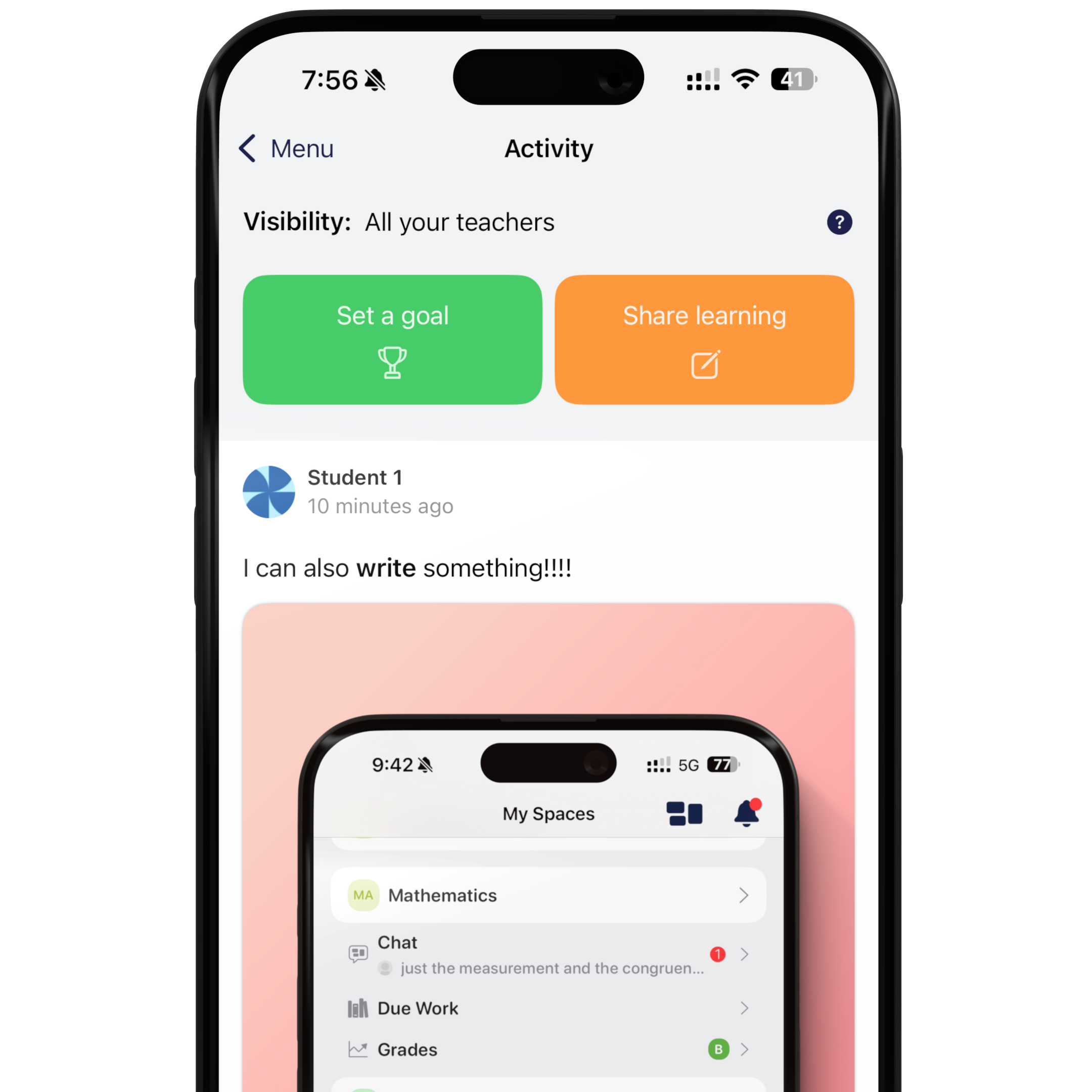 Schoolbox 25.1 features on mobile