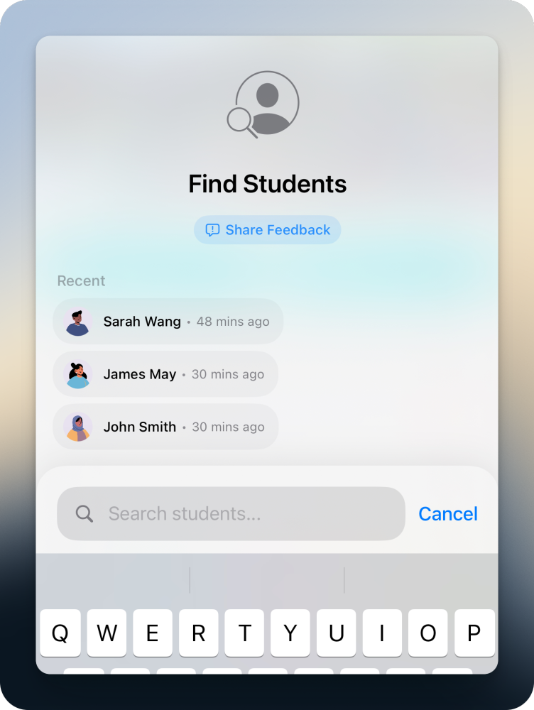 Student search experience