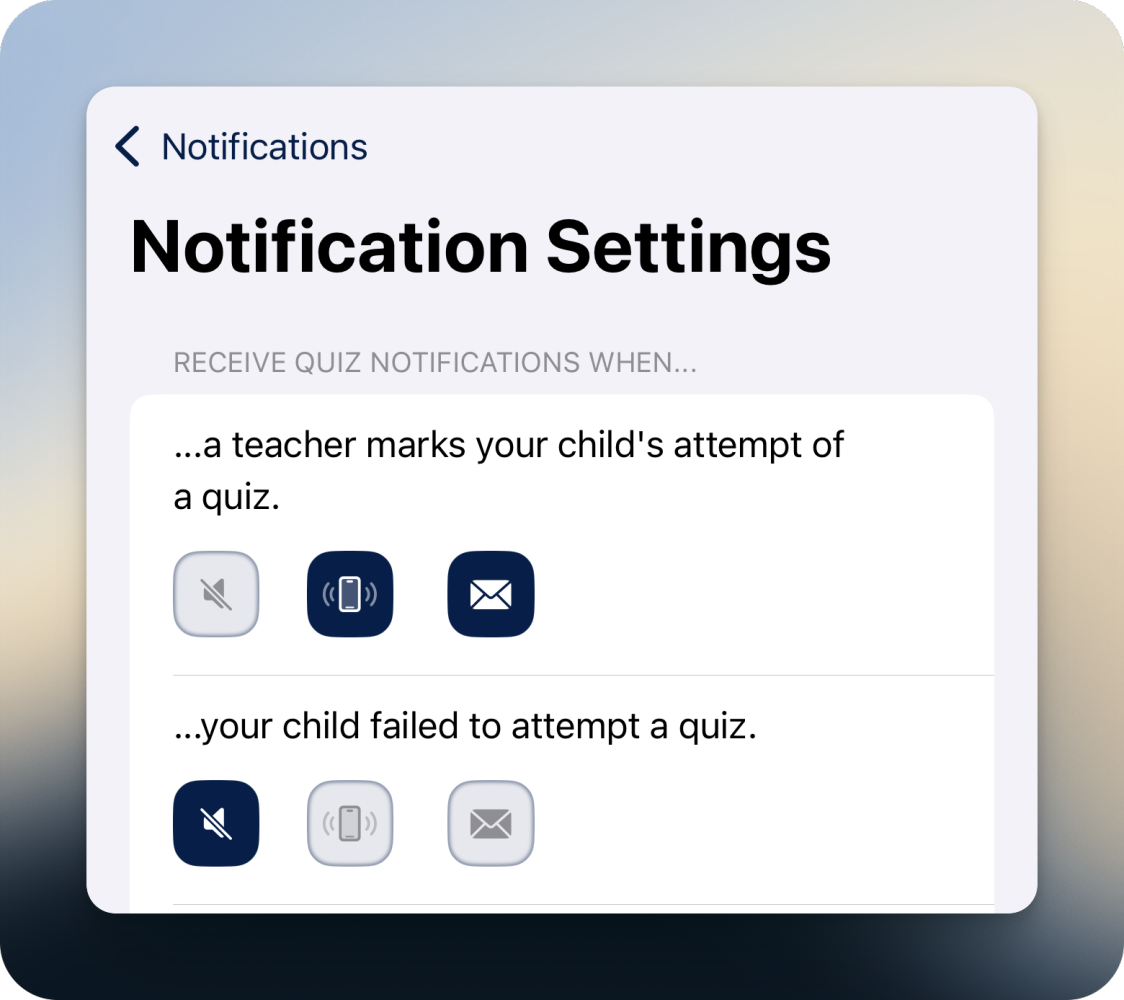 Notification settings